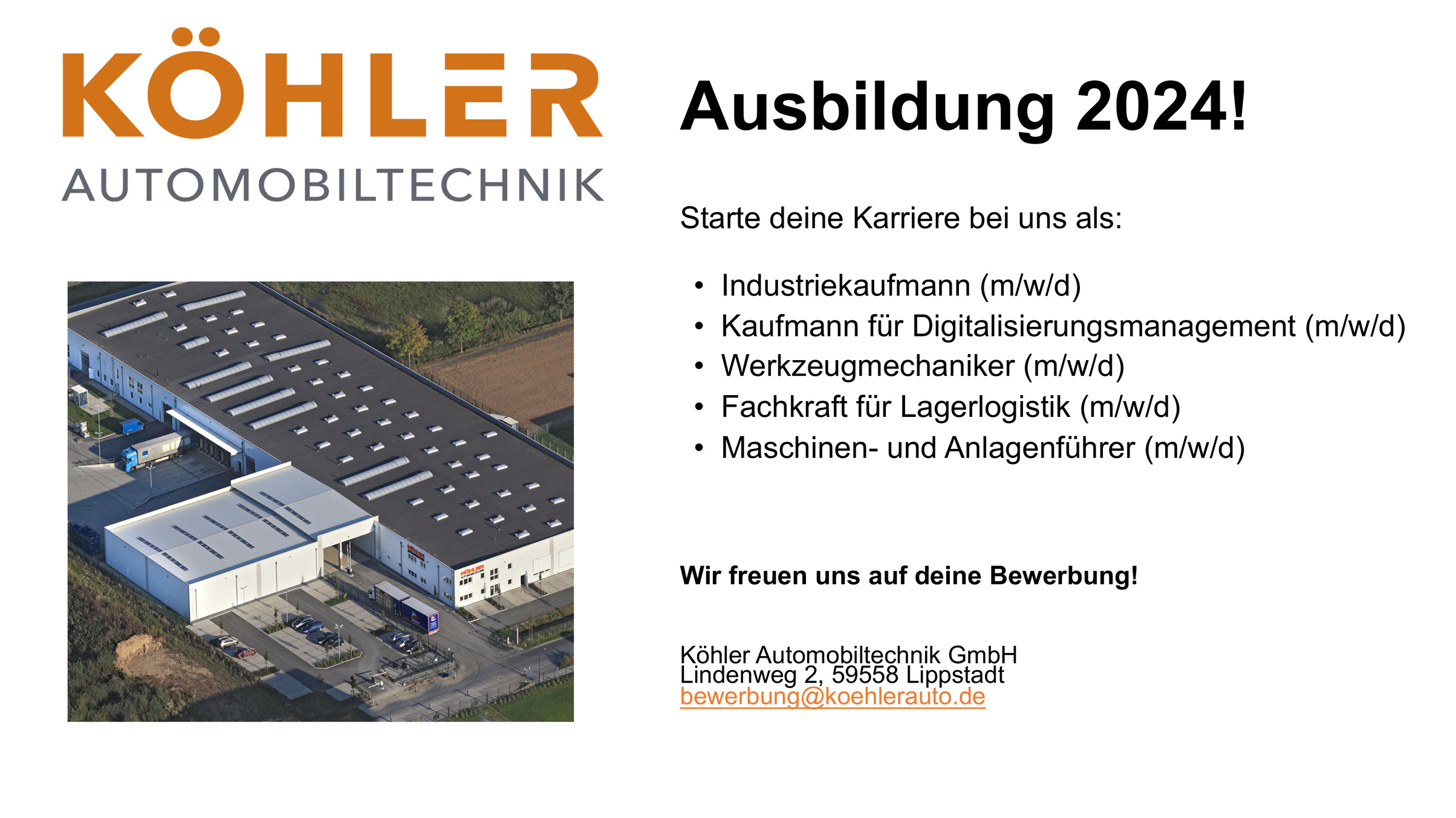 Köhler Auto Jobs bei Köhler Automobiltechnik GmbH